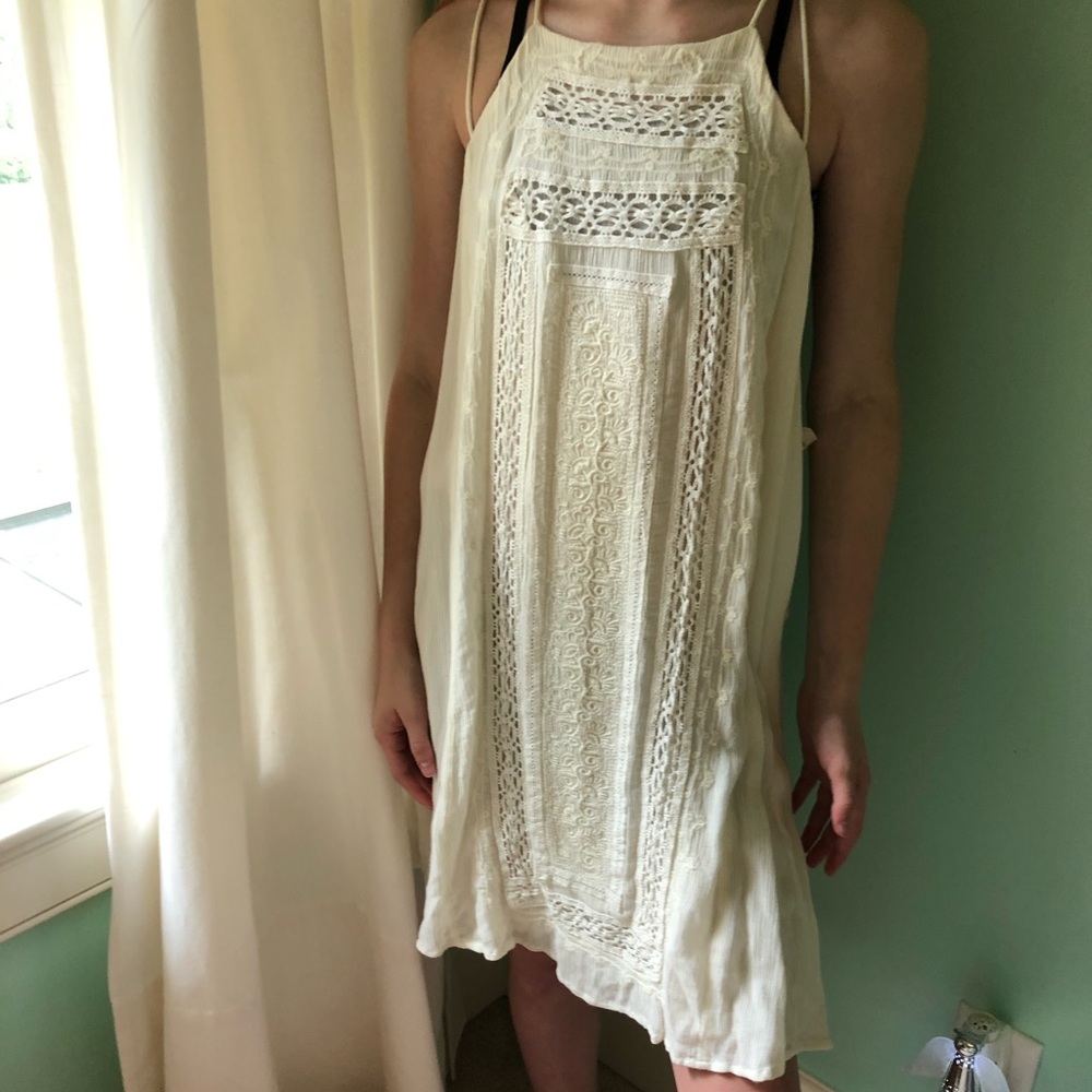 flowy white beach dress